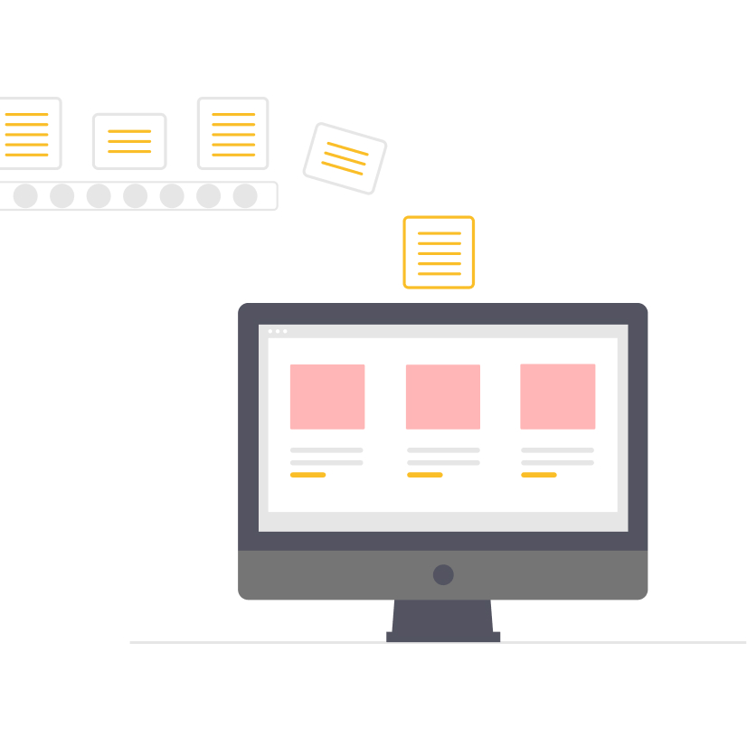 Illustration Contentmanagement Webseite